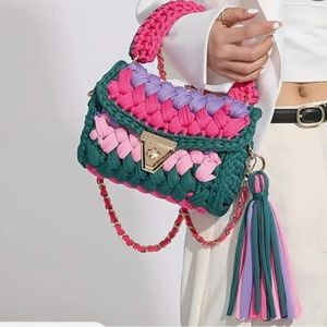 Mini color block bag crossbody